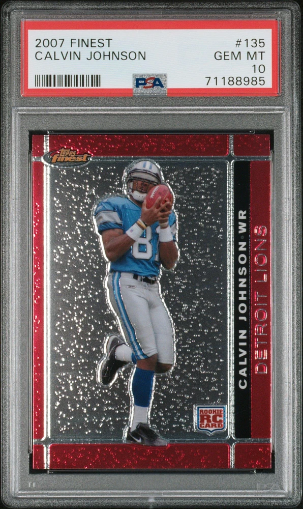 2007 Finest 135 Calvin Johnson PSA 10
