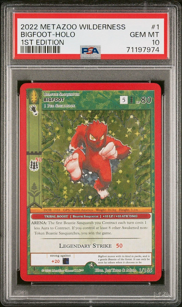 2022 Metazoo Wilderness 1 Bigfoot-holo 1st Edition PSA
