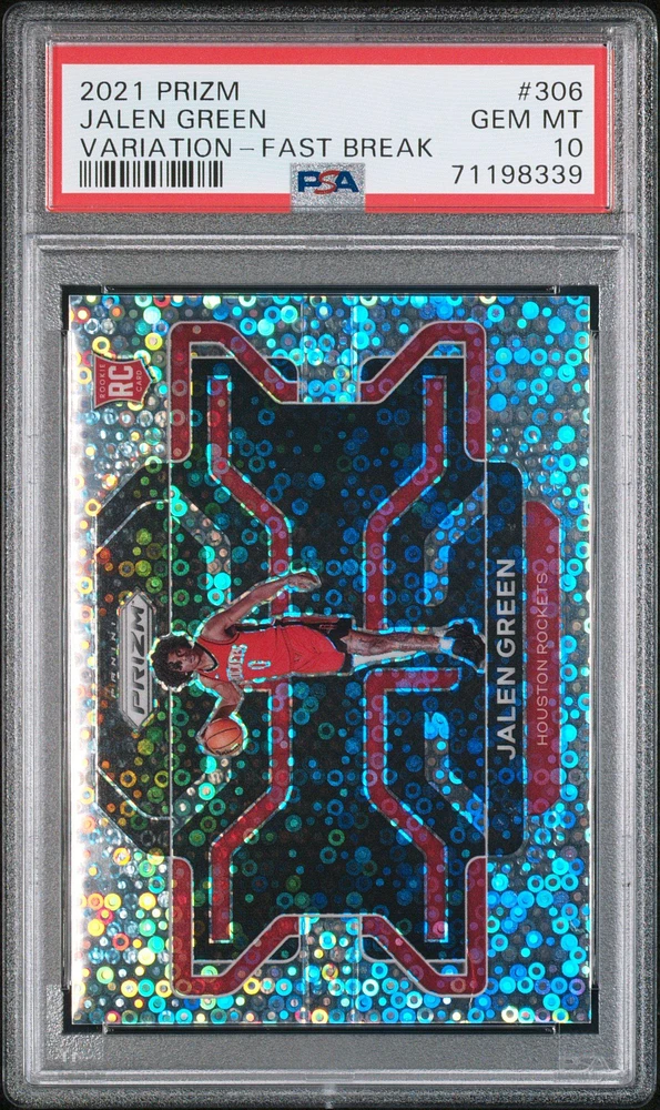 2021 Panini Prizm 306 Jalen Green Variation-fast Break PSA 10