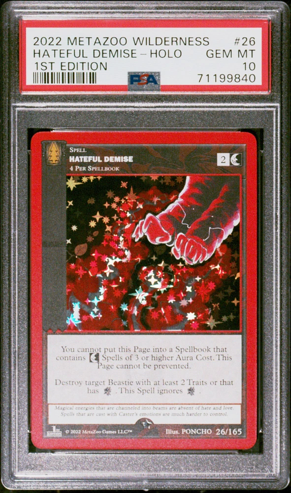 2022 Metazoo Wilderness 26 Hateful Demise-holo 1st Edition PSA 10