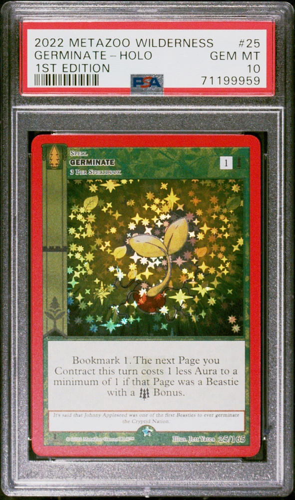 2022 Metazoo Wilderness 25 Germinate-holo 1st Edition PSA 10