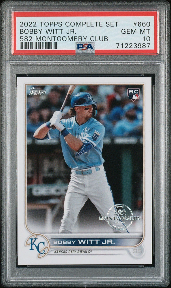 2022 Topps Complete Set 660 Bobby Witt Jr. PSA