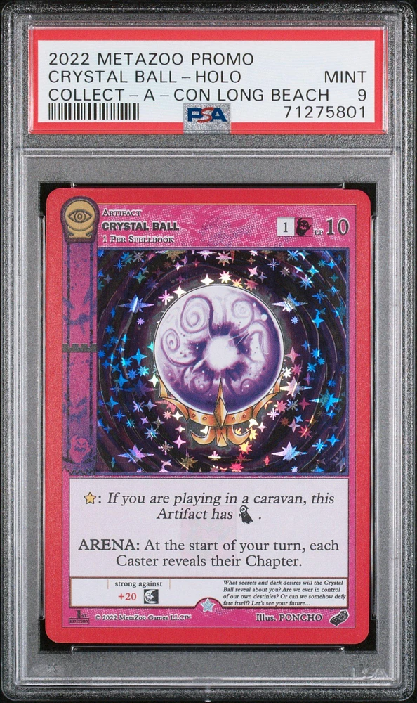 2022 Metazoo Promo Crystal Ball-holo Collect-a-con Long Beach PSA 9