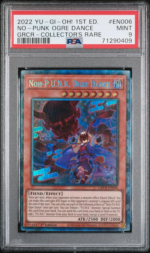 2022 Yu-gi-oh! The Grand Creators En006 Noh-p.u.n.k. Ogre Dance 1st Edition-collector's Rare PSA 9