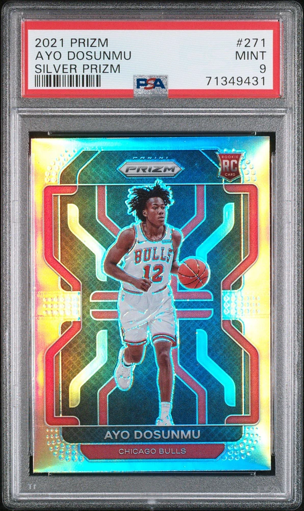 2021 Panini Prizm 271 Ayo Dosunmu Silver Prizm PSA 9