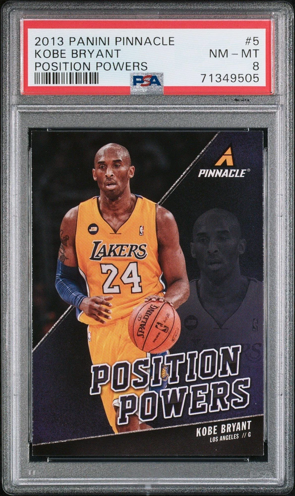 2013 Panini Pinnacle Position Powers 5 Kobe Bryant PSA 8