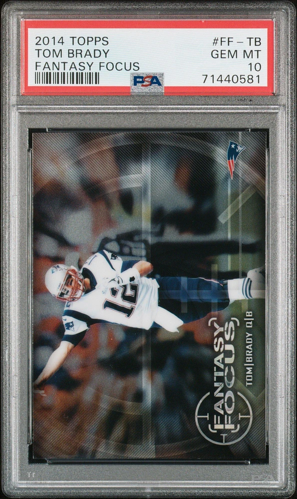 2014 Topps Fantasy Focus Ff-tb Tom Brady PSA 10
