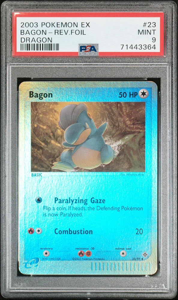 2003 Pokemon Ex Dragon Bagon-reverse Foil PSA 9