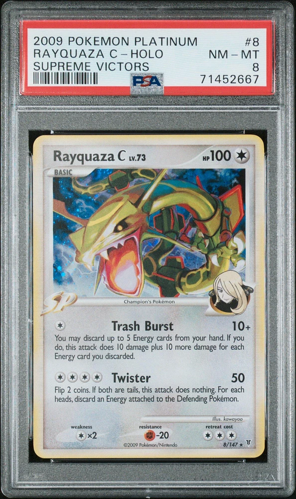 2009 Pokemon Platinum Supreme Victors 8 Rayquaza C-holo PSA 8