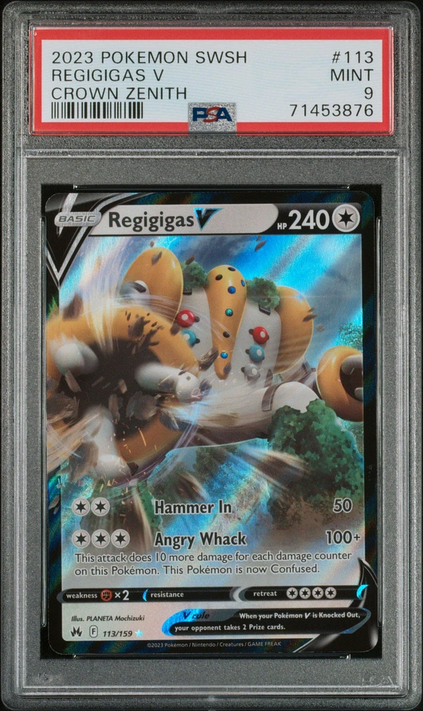 2023 Pokemon Sword And Shield Crown Zenith 113 Regigigas V PSA