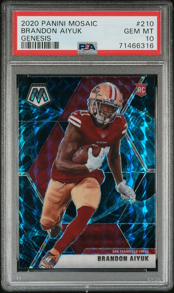 2020 Panini Mosaic 210 Brandon Aiyuk Genesis PSA 10