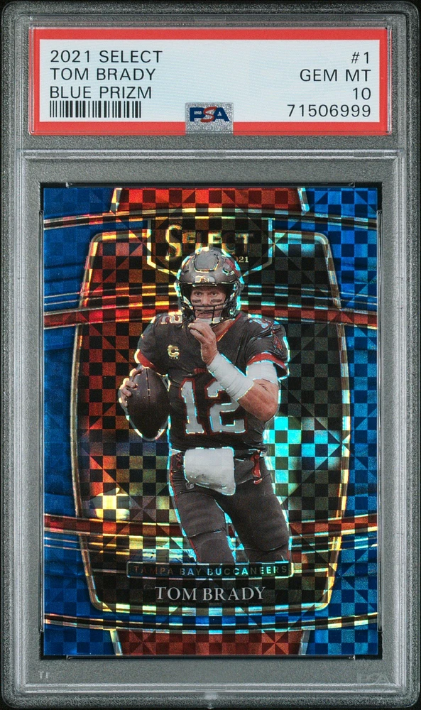 Panini Select 1 Tom Brady Blue Prizm PSA