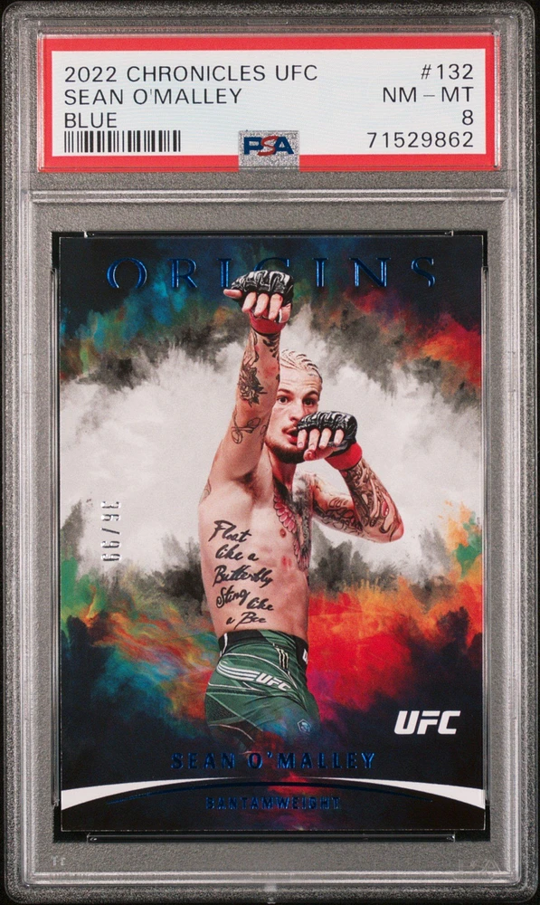 2022 Panini Chronicles Ufc 132 Sean O'malley Blue PSA 8
