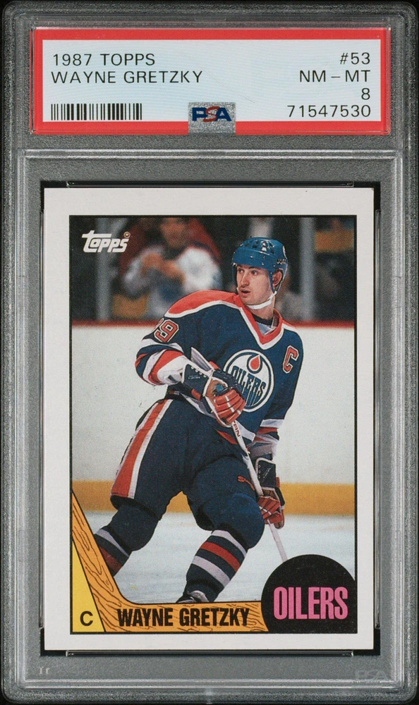 1987 Topps 53 Wayne Gretzky PSA 8