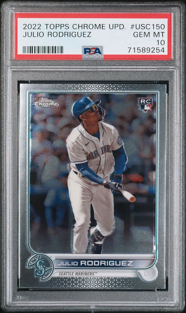 2022 Topps Chrome Update Usc150 Julio Rodriguez PSA