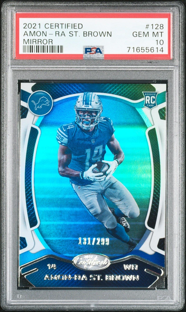 2021 Panini Certified 128 Amon-ra St. Brown Mirror PSA 10