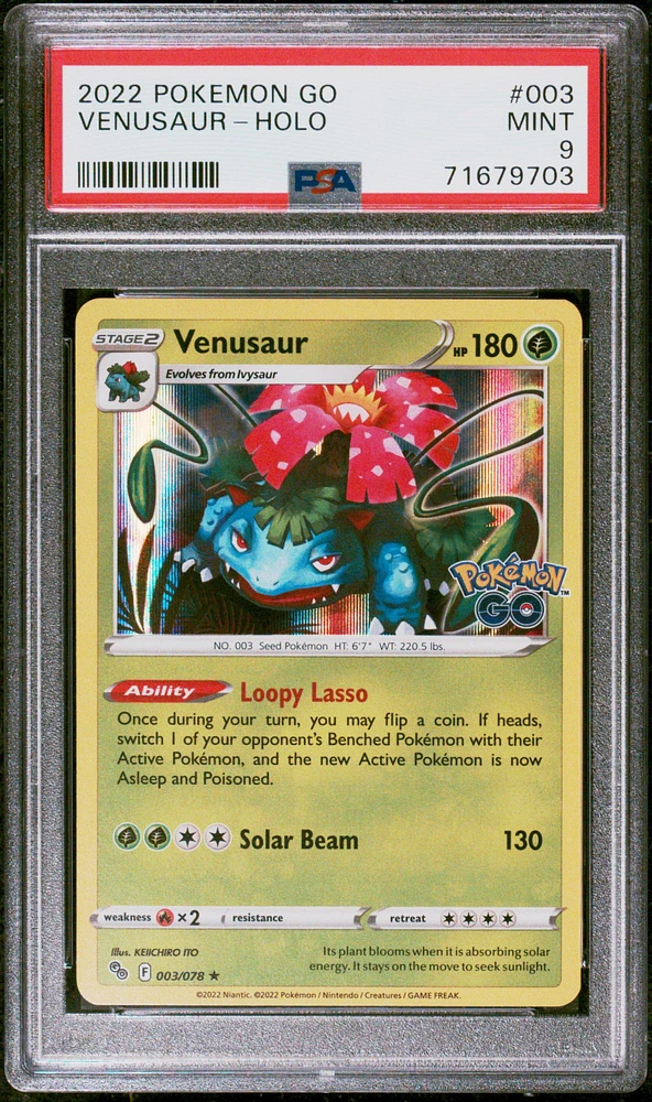 2022 Pokemon Go 003 Venusaur-holo PSA