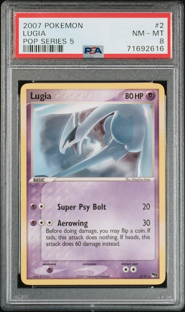 2007 Pokemon Pop Series 5 2 Lugia PSA 8
