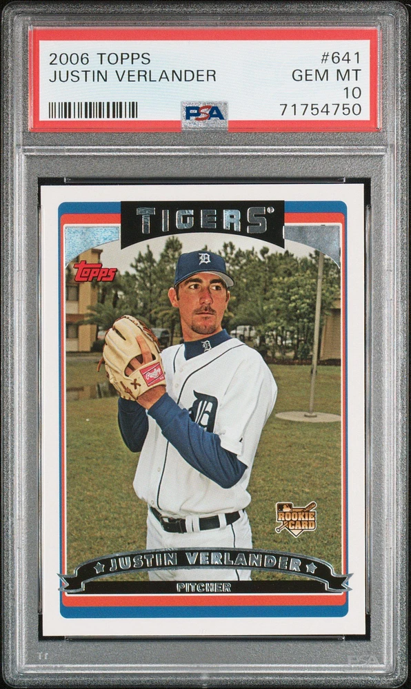 2006 Topps 641 Justin Verlander PSA 10