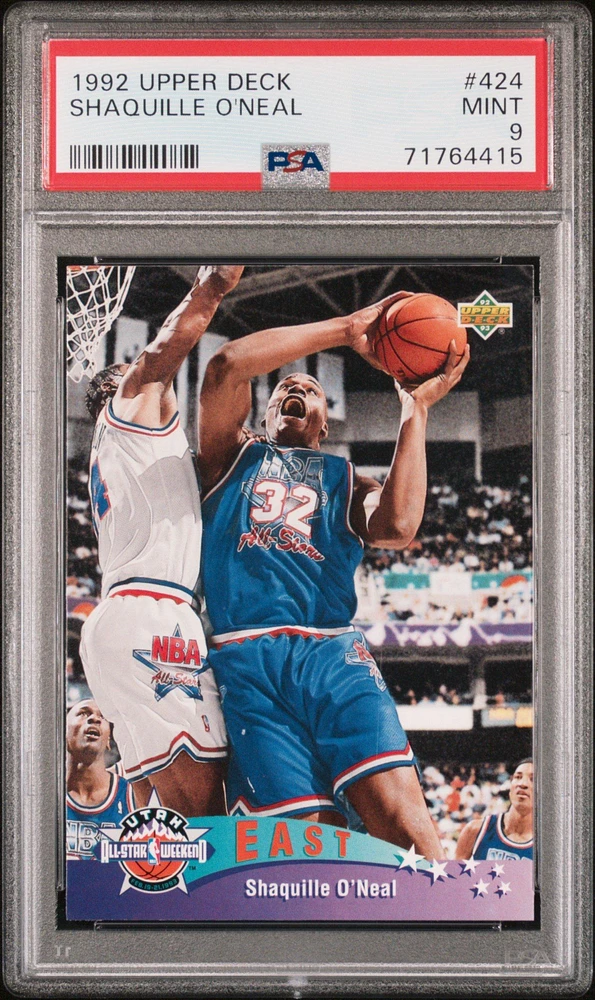 1992 Upper Deck Shaquille O'neal PSA 9