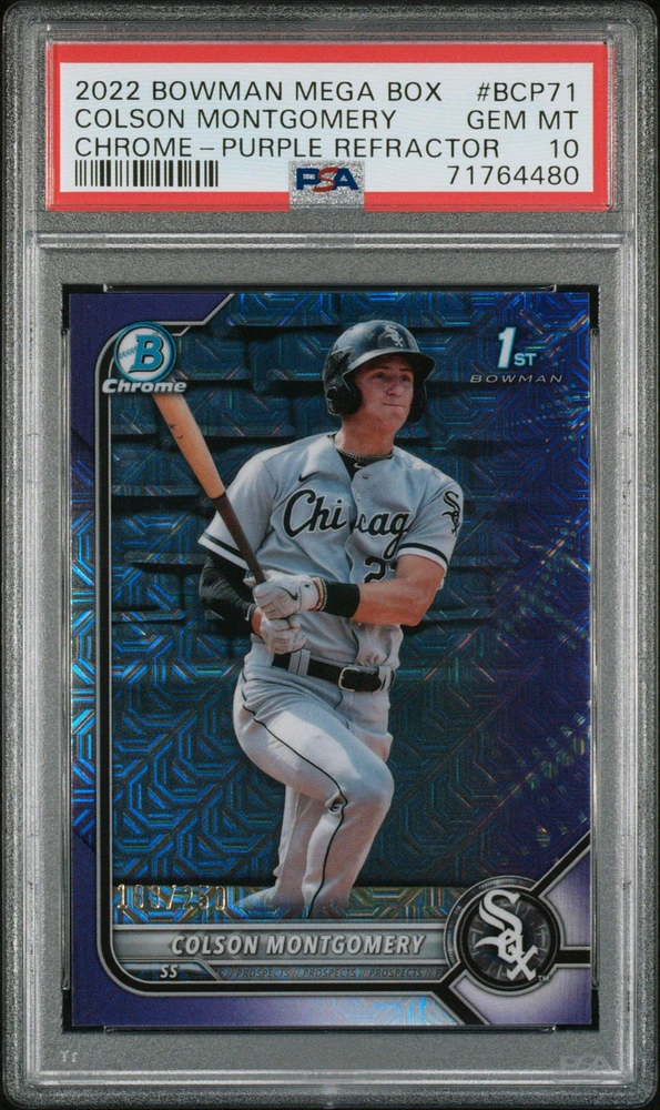 2022 Bowman Mega Box Chrome 71 Colson Montgomery PSA 10