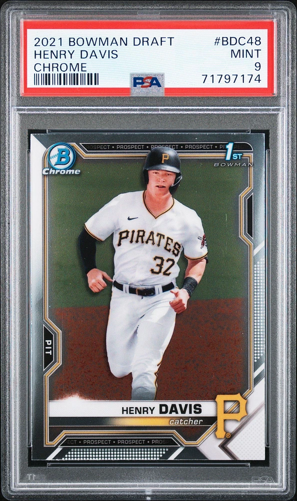 2021 Bowman Draft Bdc48 Henry Davis Chrome PSA 9