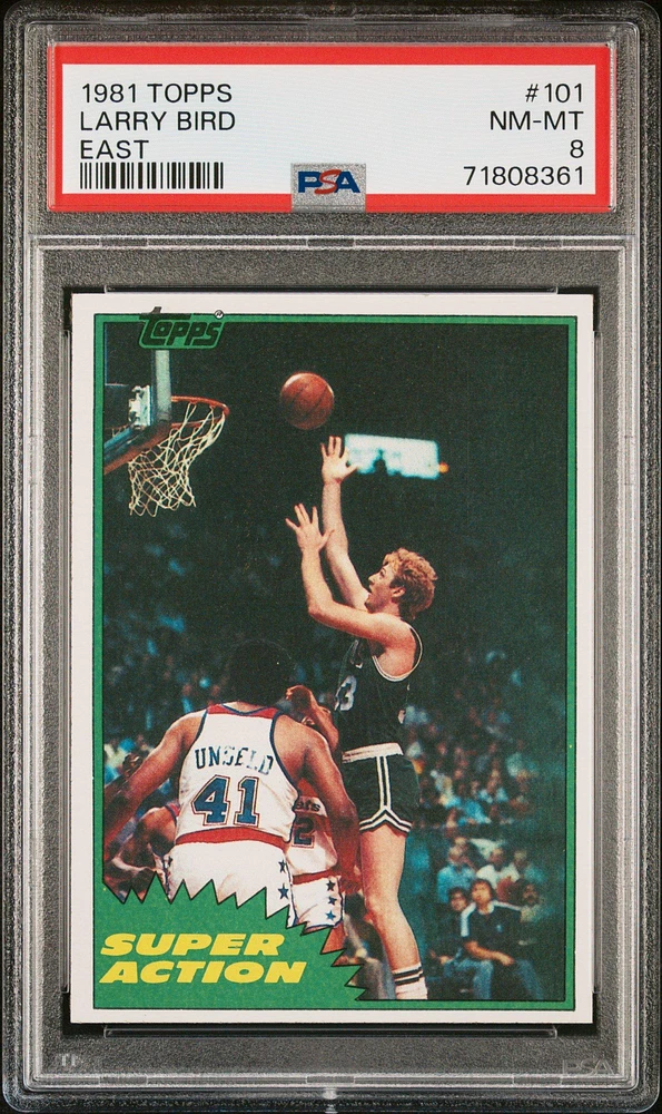 1981 Topps 101 Larry Bird PSA 8