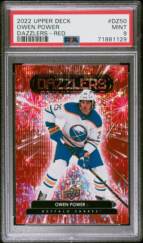 2022 Upper Deck Dazzlers Dz50 Owen Power Red PSA 9
