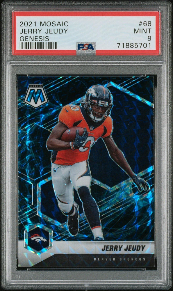 2021 Panini Mosaic 68 Jerry Jeudy PSA 9