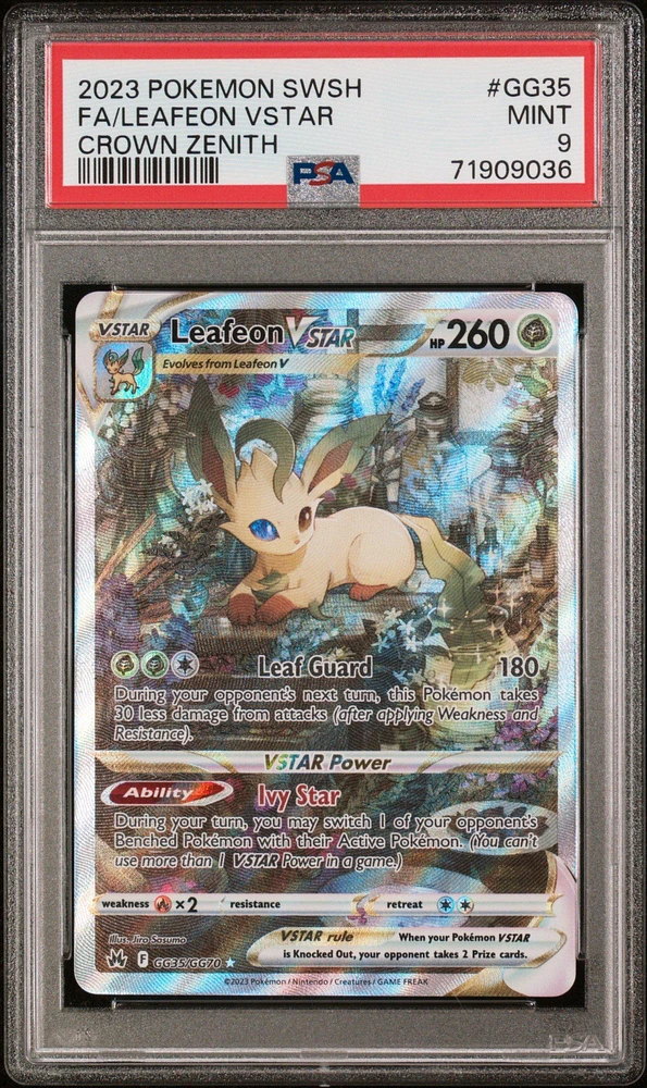 2023 Pokemon Sword And Shield Crown Zenith Gg35 Fa/leafeon Vstar PSA