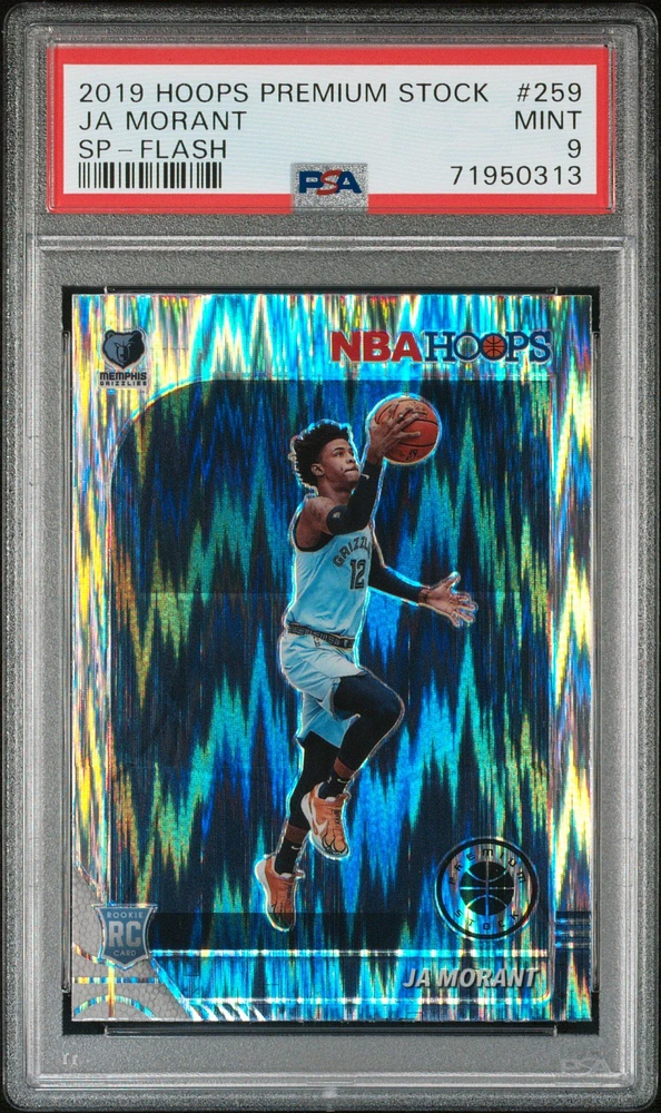 2019 Panini Hoops Premium Stock 259 Ja Morant Sp-flash PSA 9