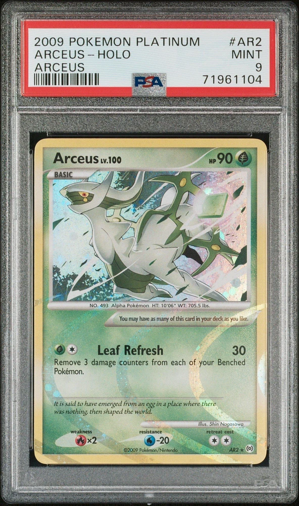 2009 Pokemon Platinum Arceus Ar2 Arceus-holo PSA 9