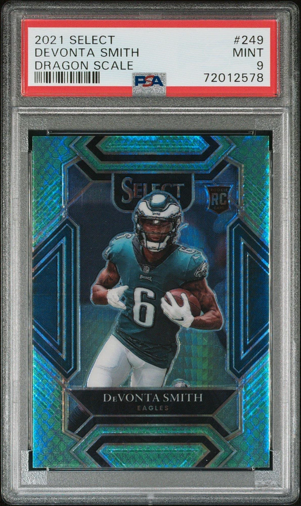 2021 Panini Select 249 Devonta Smith Dragon Scale PSA 9