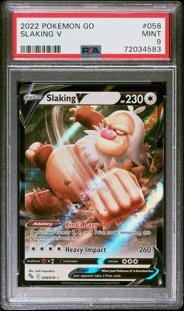 2022 Pokemon Go 058 Slaking V PSA