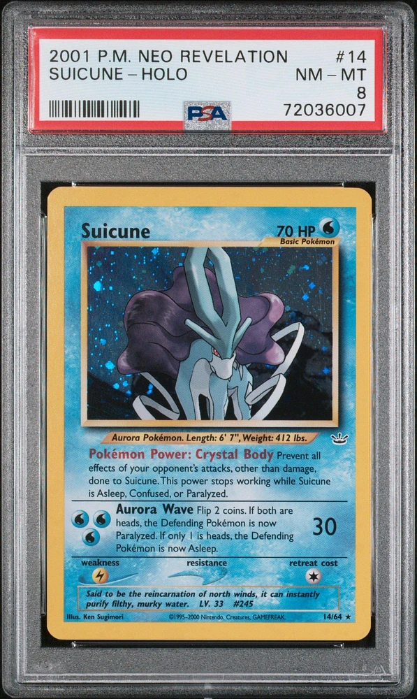 2001 Pokemon Neo Revelation Suicune PSA
