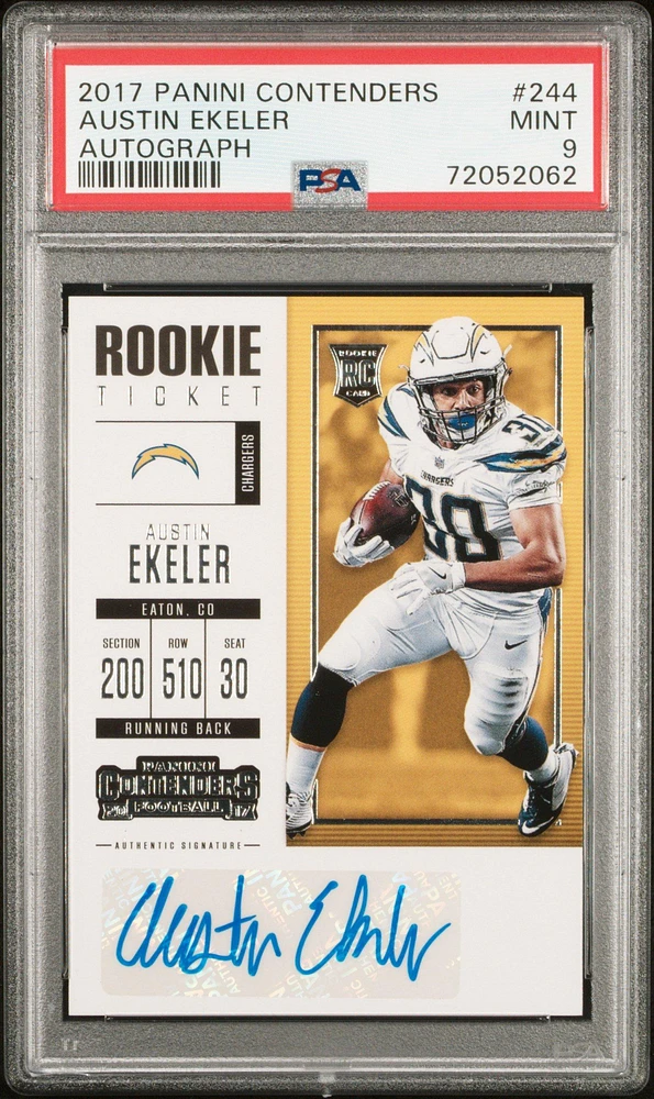 2017 Panini Contenders 244 Austin Ekeler Autograph PSA 9