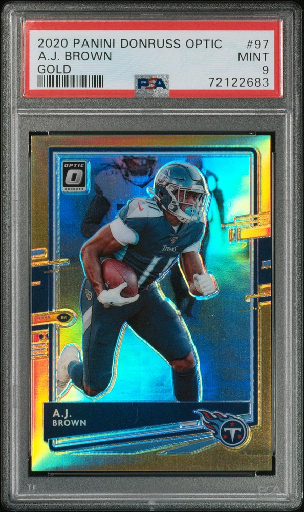 2020 Panini Donruss Optic 97 A.j. Brown Gold PSA 9