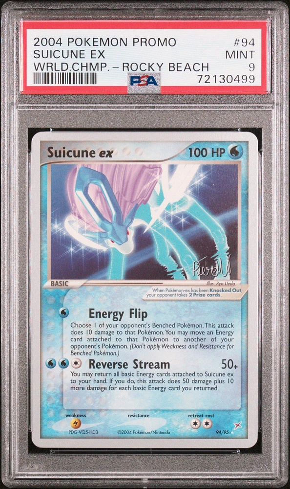 2004 Pokemon World Championships Promo 94 Suicune Ex Rocky Beach PSA 9