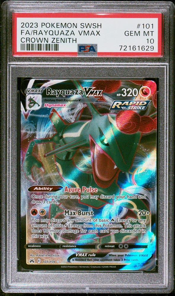 2023 Pokemon Sword And Shield Crown Zenith 101 Fa/rayquaza Vmax PSA 10