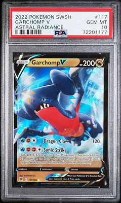 2022 Pokemon Sword & Shield Astral Radiance 117 Garchomp V PSA
