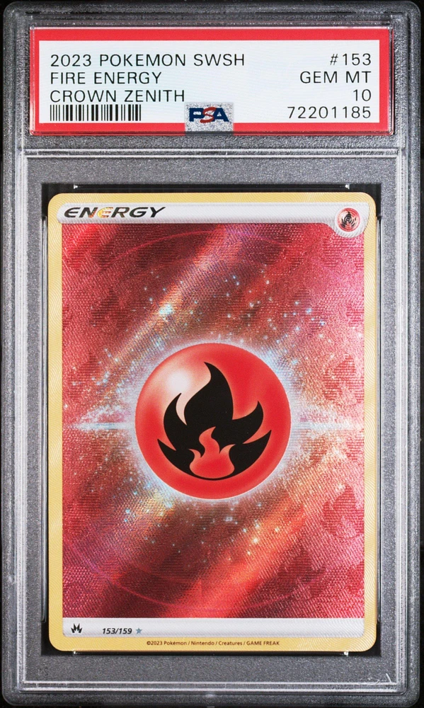 2023 Pokemon Sword And Shield Crown Zenith 153 Fire Energy PSA 10
