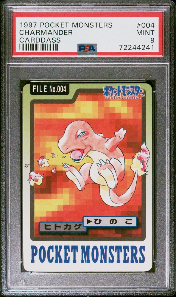 1997 Pocket Monsters Carddass 004 Charmander PSA 9