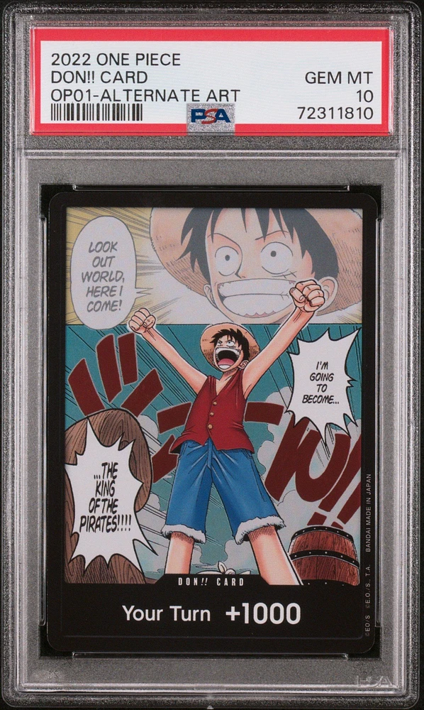 2022 One Piece Romance Dawn Don!! Card Alternate Art PSA 10