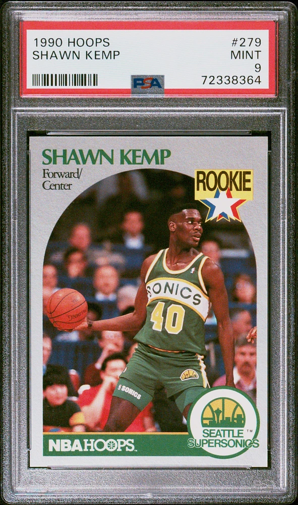 1990 Hoops 279 Shawn Kemp PSA 9