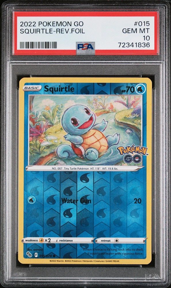 2022 Pokemon Go 015 Squirtle PSA