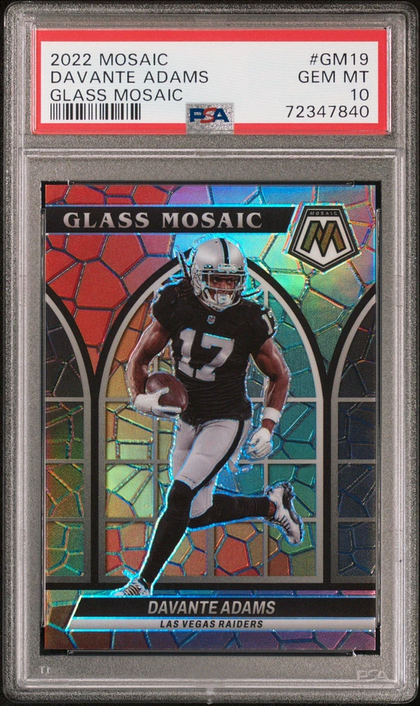 2022 Panini Mosaic Glass Mosaic Gm19 Davante Adams PSA 10