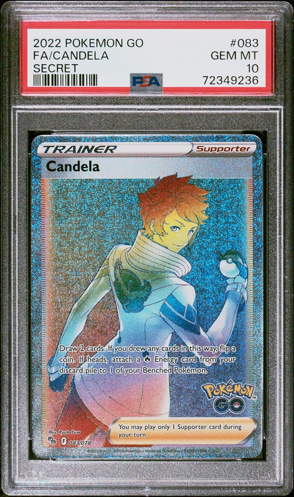 2022 Pokemon Go 083 Full Art/candela Secret PSA