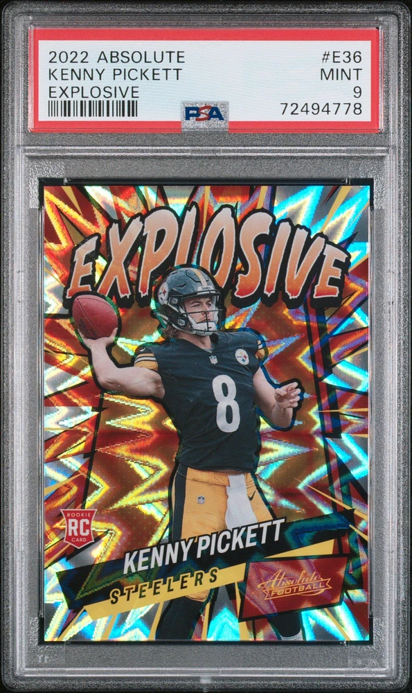 2022 Panini Absolute Explosive E36 Kenny Pickett PSA 9