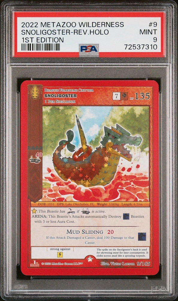 2022 Metazoo Wilderness 9 Snoligoster-reverse Holo 1st Edition PSA 9