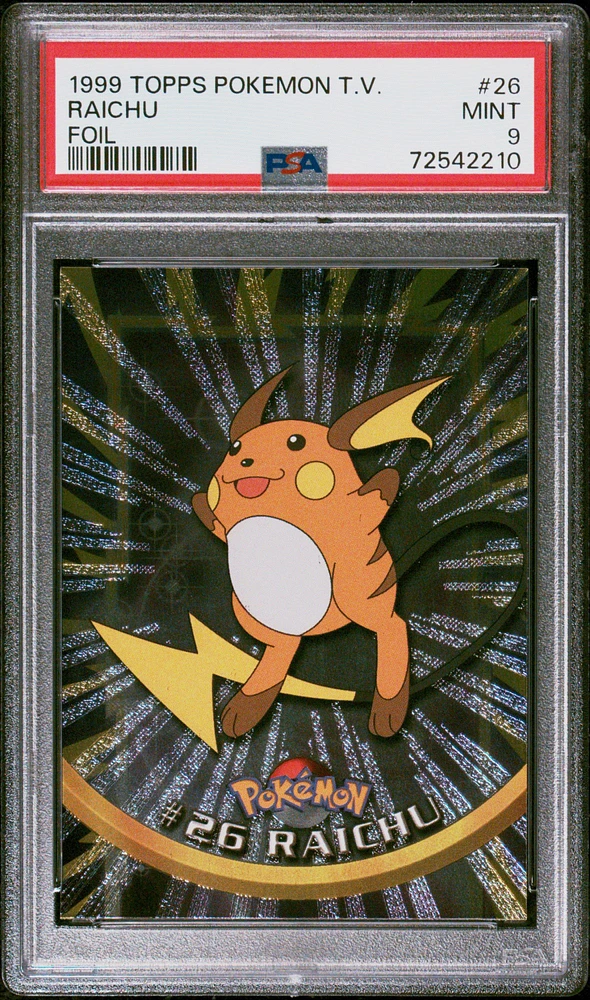 1999 Topps Pokemon Tv 26 Raichu Foil PSA 9
